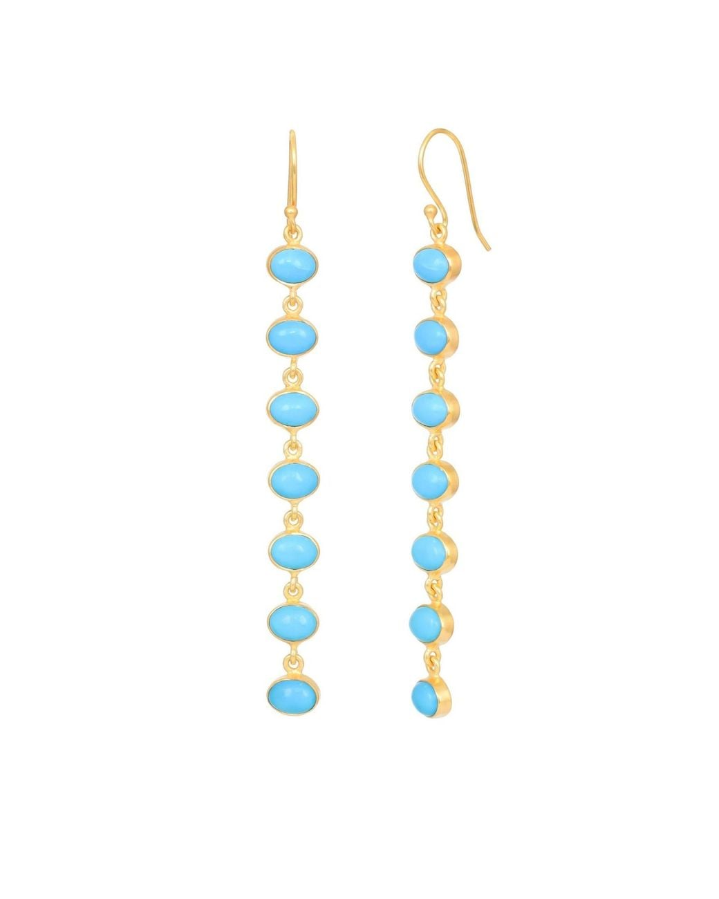 Opium Jewels Blue Seven Tier Oval Drops