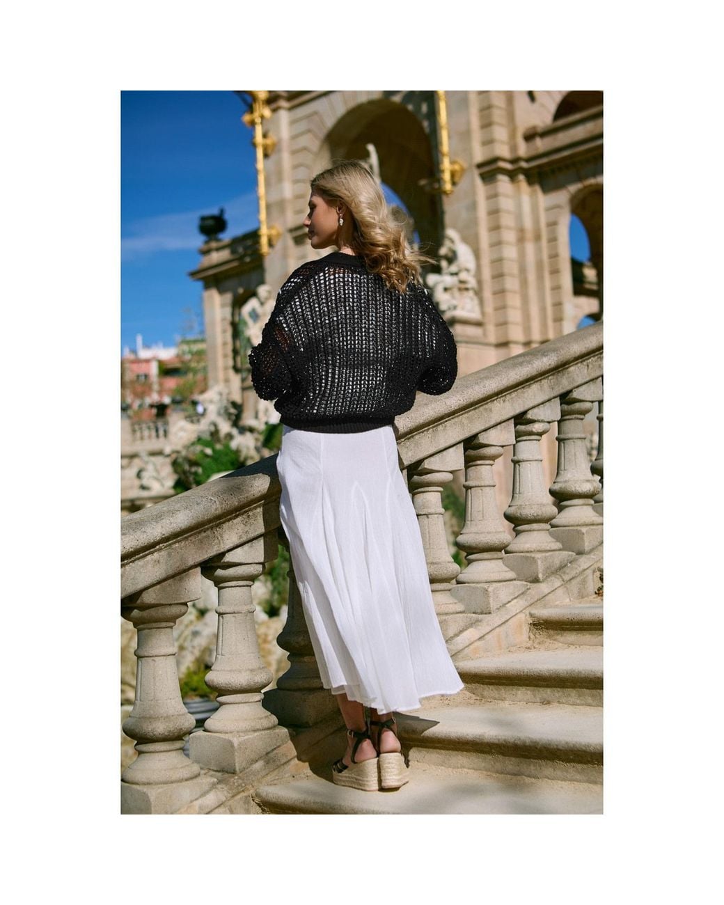 Saachi Black Coastal Shell Sequin Cardigan