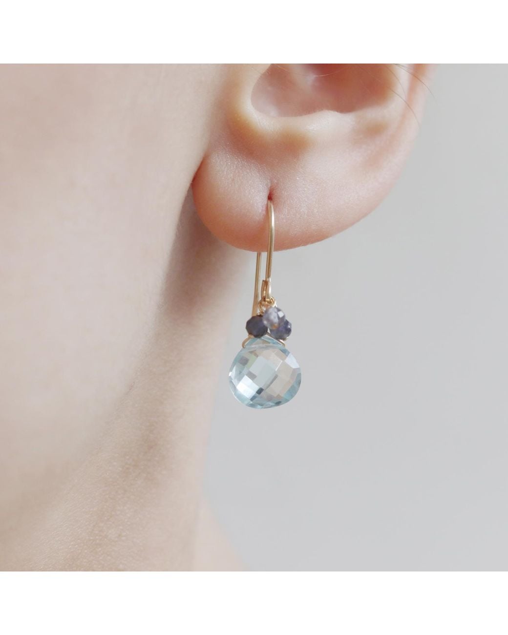 MOUNIR LONDON Blue Topaz Earrings