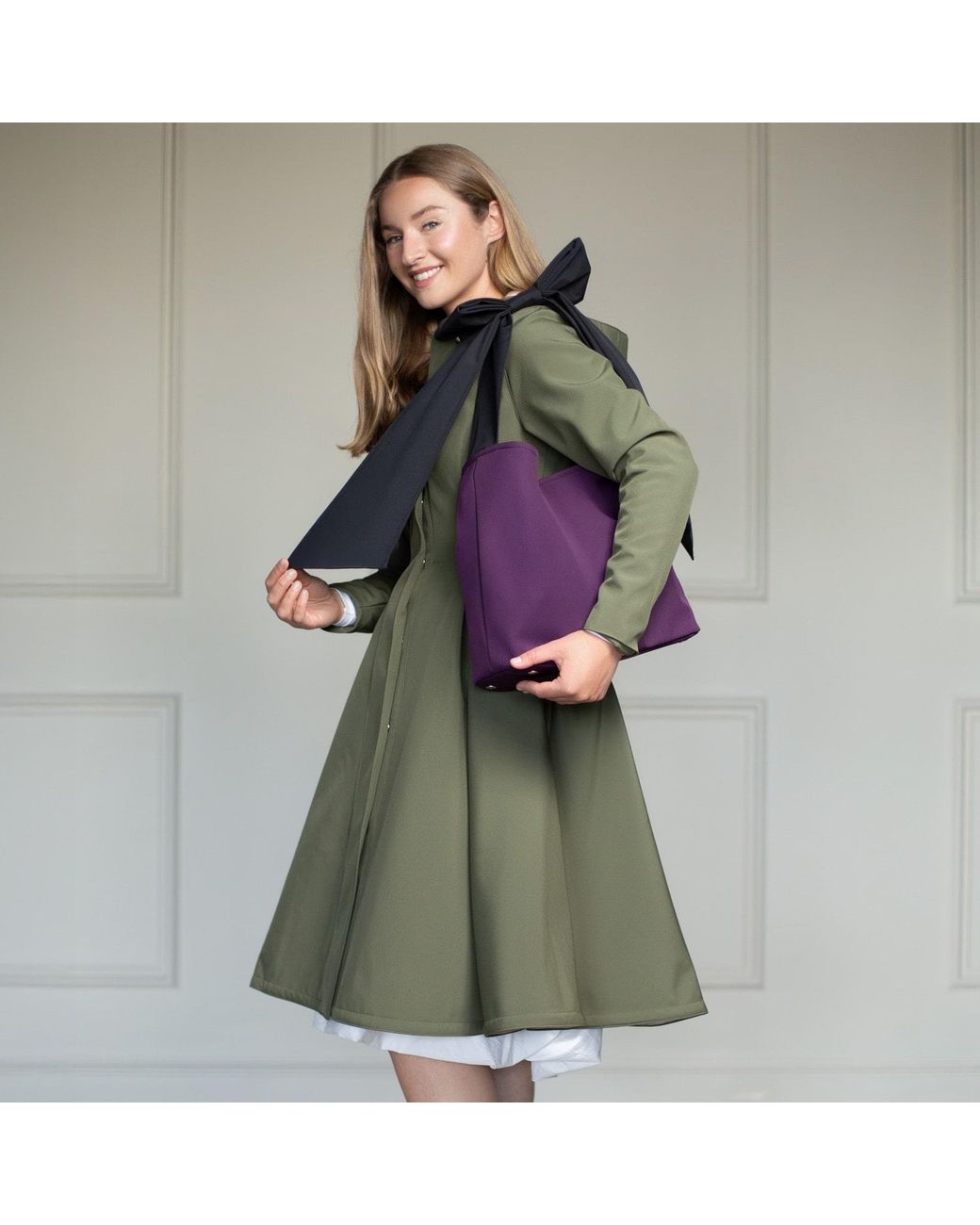 RainSisters Purple Sugar Plum Bow Tote Bag