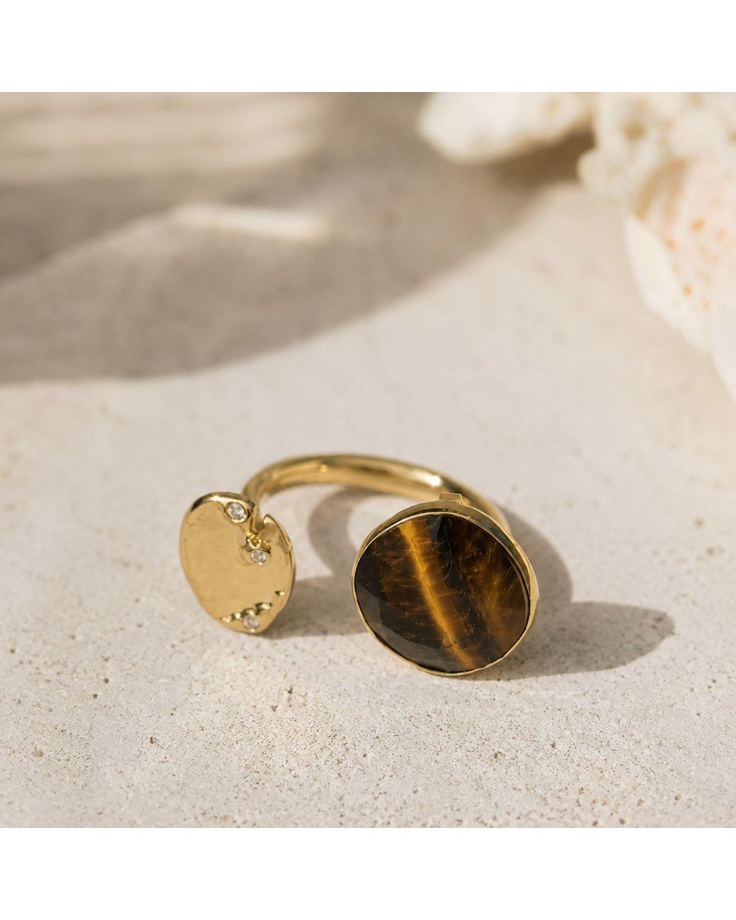 Rare Matters Jewelry Metallic Tiger's Eye Statement Ring