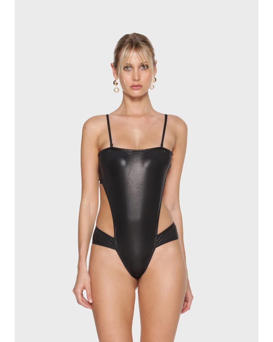GOD SAVES QUEENS Black Stella Monokini
