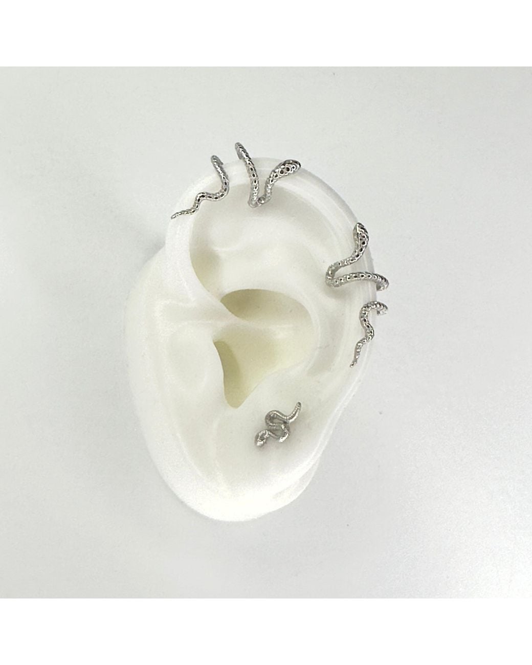 Jagged Halo Jewelry Metallic Serpent Stud Earrings