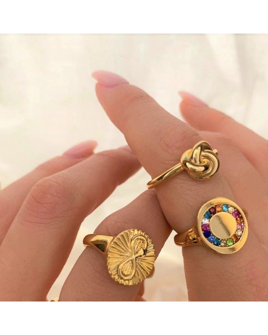 With Love Darling Metallic Knot Ring