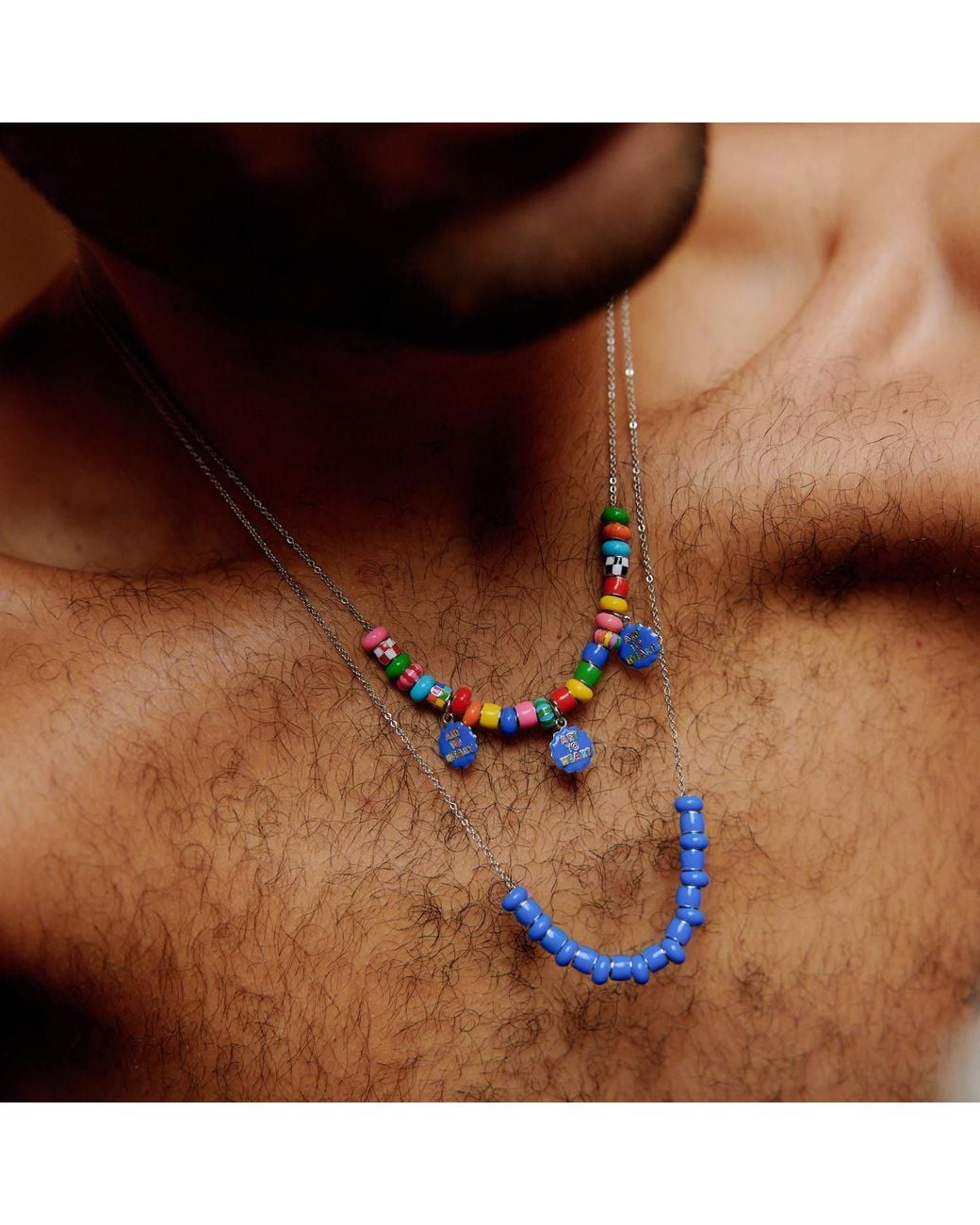 Pinnole Blue He-Art Playground Necklace