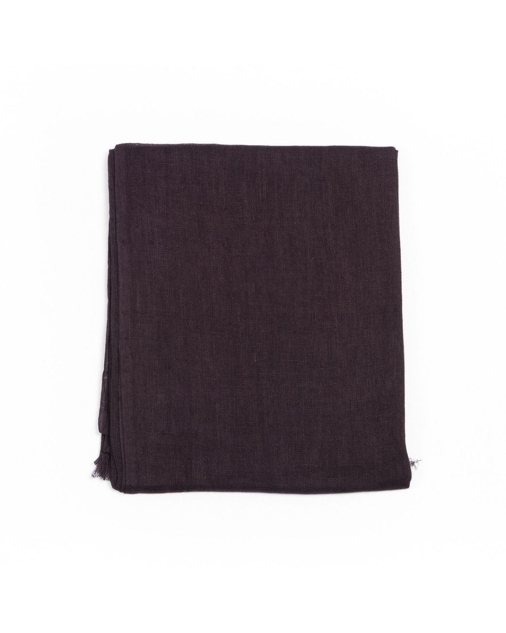 Variously Purple Resin Dark Hand Woven Soft Linen Silk Scarf