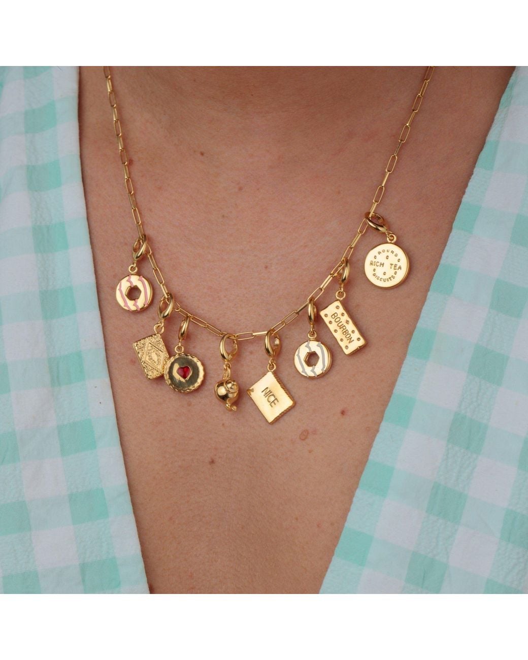 Lily Charmed Metallic Plated Bourbon Biscuit Charm