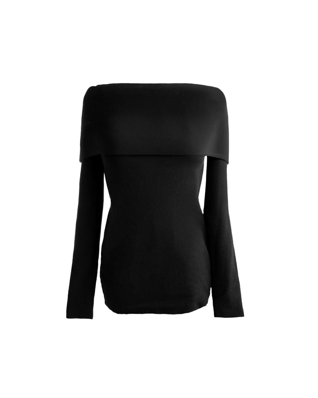 Ats the Label Black Sia Off Shoulder Knit Top