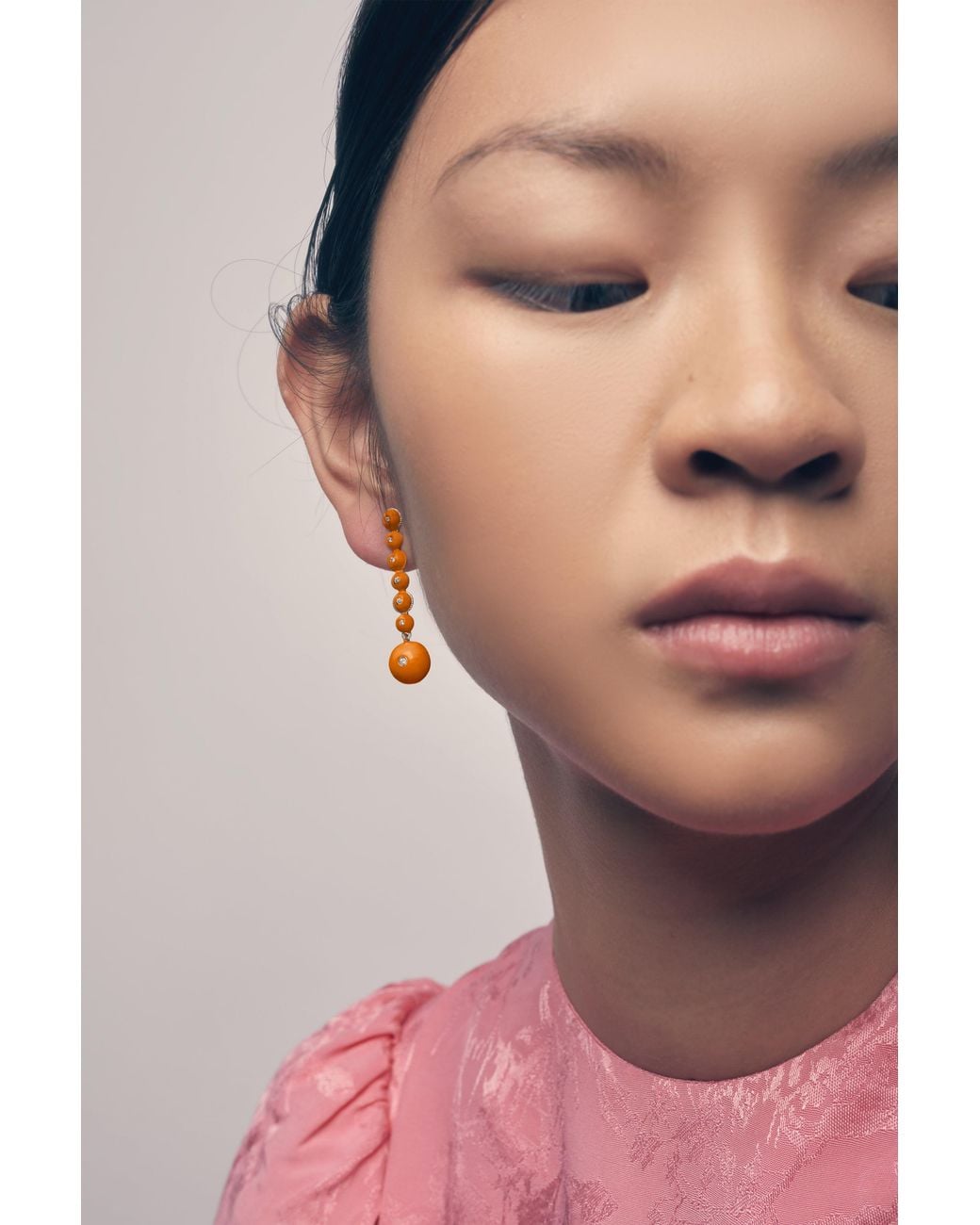 Lavani Jewels Orange Hibiscus Earrings