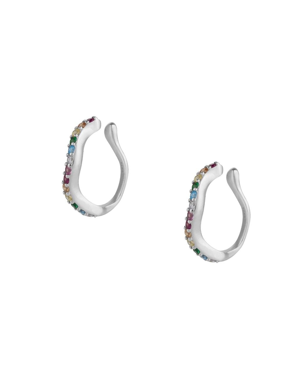 Spero London Metallic Molten Sterling Ear Cuff