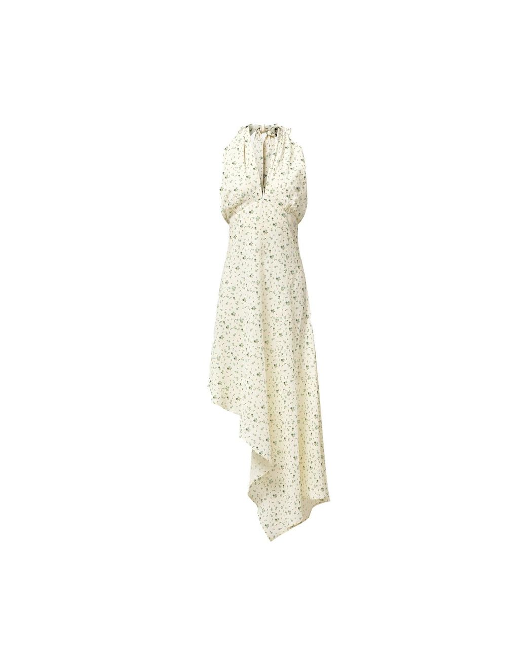 Audrey Vallens Metallic Neutrals Bloom Scarf Dress