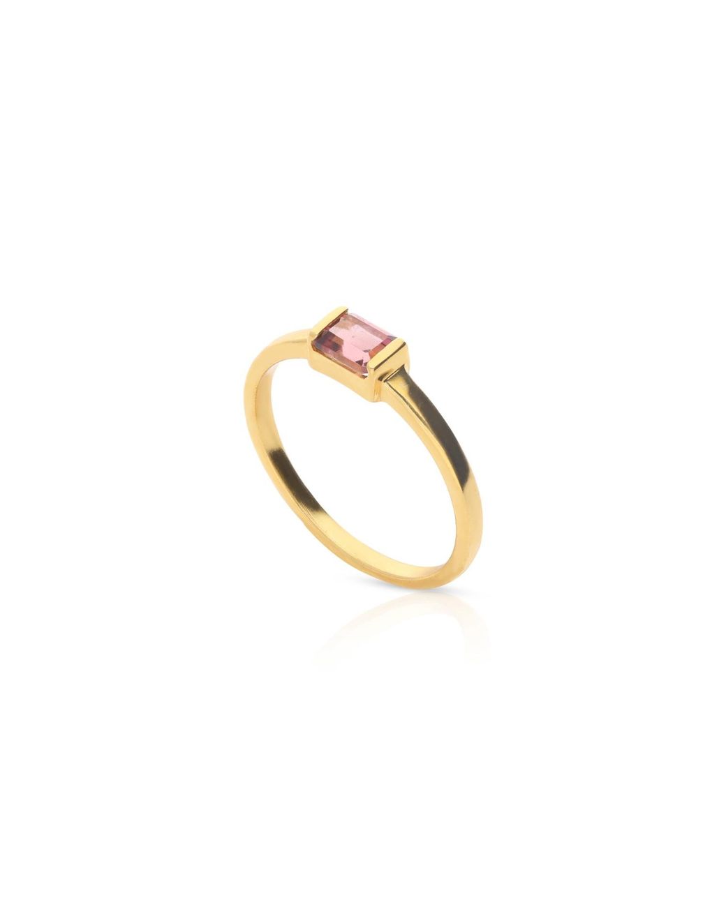 Preeti Sandhu Metallic Plated Stone Ring