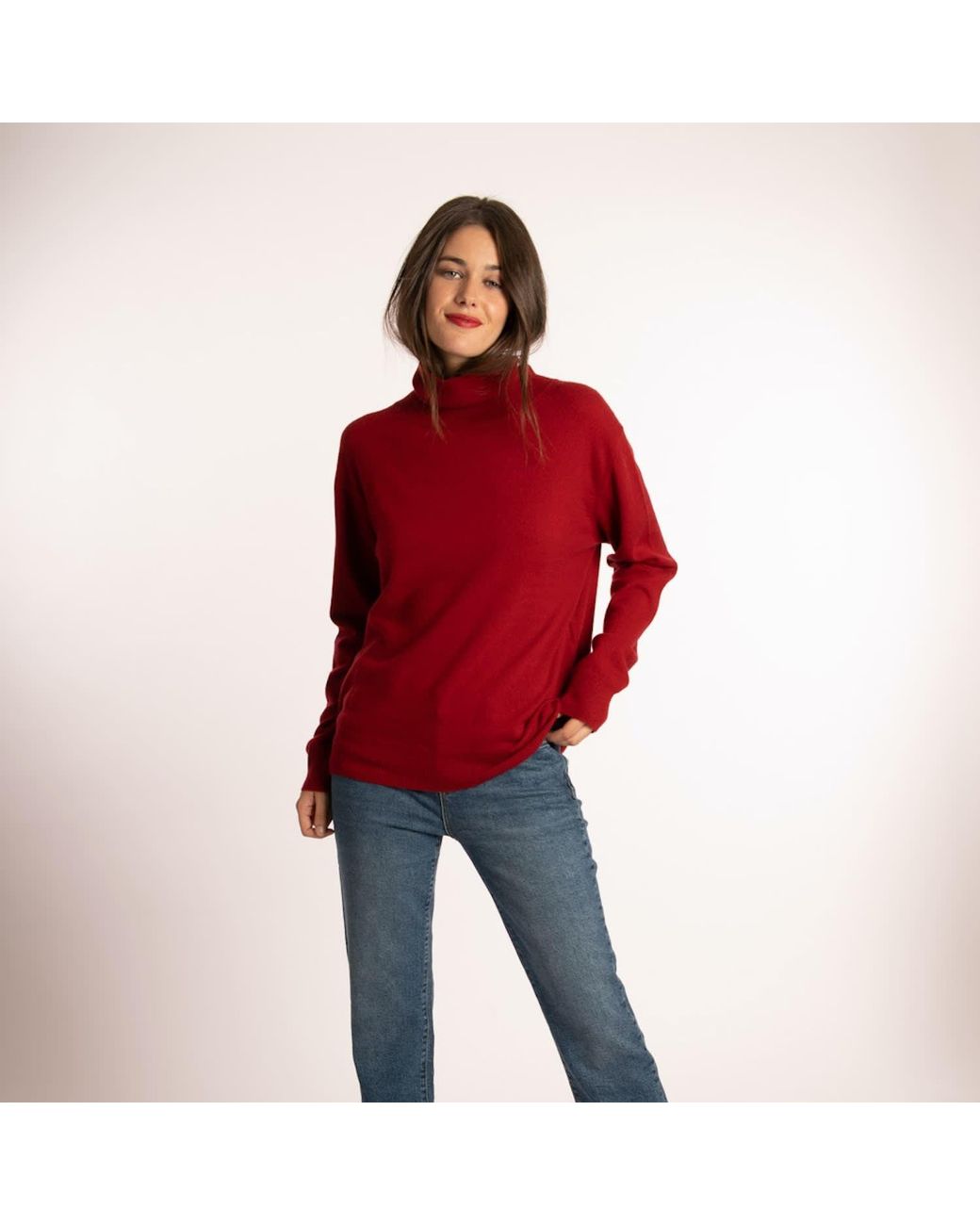 Bel Cashmere Red Lisa Cashmere Sweater