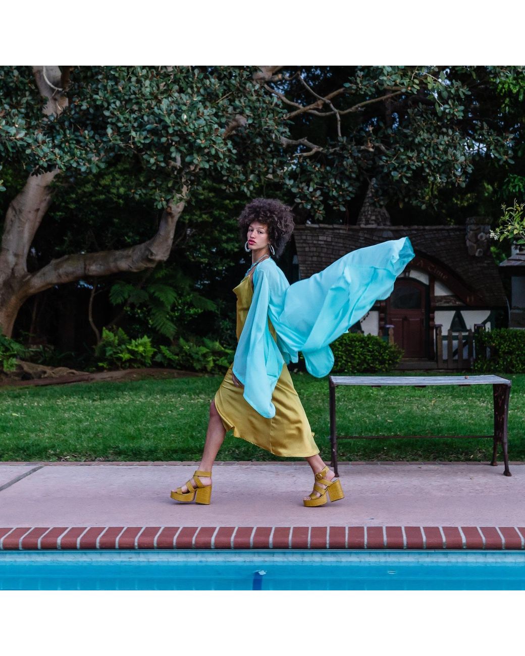 Jennafer Grace Blue Tiff Kimono