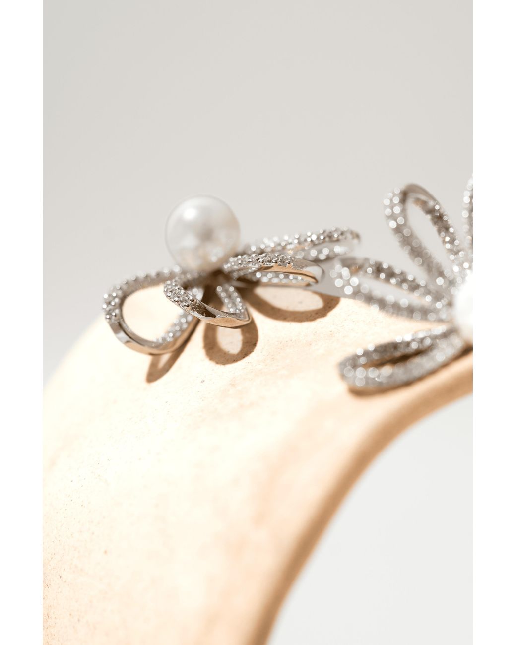 Zynnia Collective Metallic Half Bloom Earrings