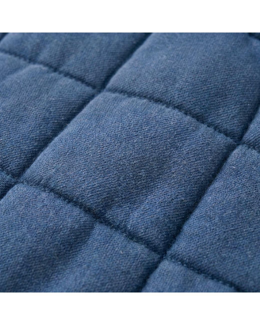 Modenaire Blue Quilted Fleece Jacket Soft Structure