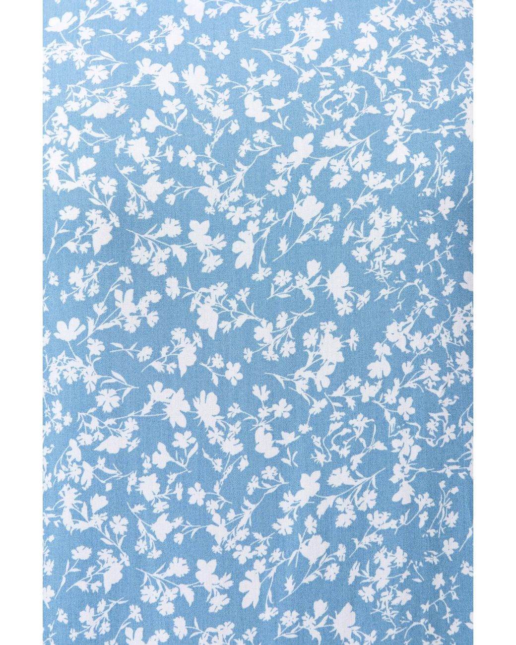 Louche Blue Inesa Negative Floral Print Short Sleeve Midi Shirt Dress