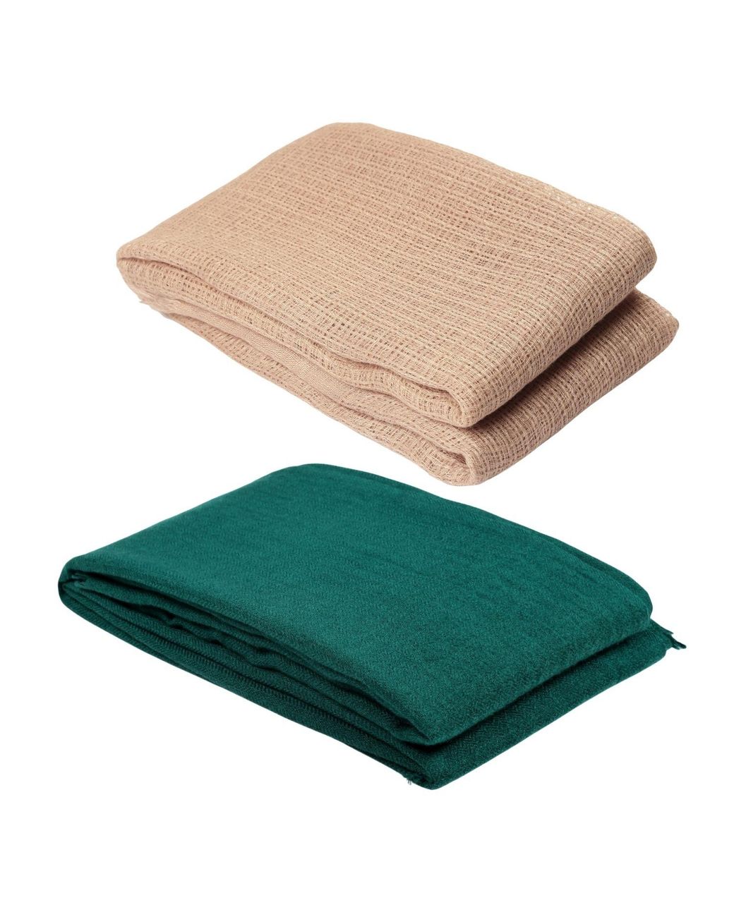Heritagemoda Green Rose Neutrals Gift Saver Pack Of Two Elegant Scarves