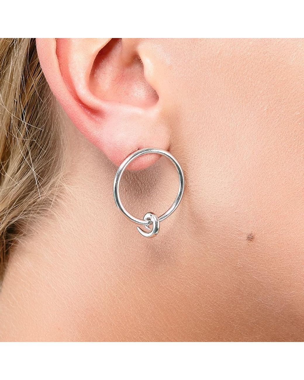 Lucy Quartermaine Metallic Circle Swirl Earrings
