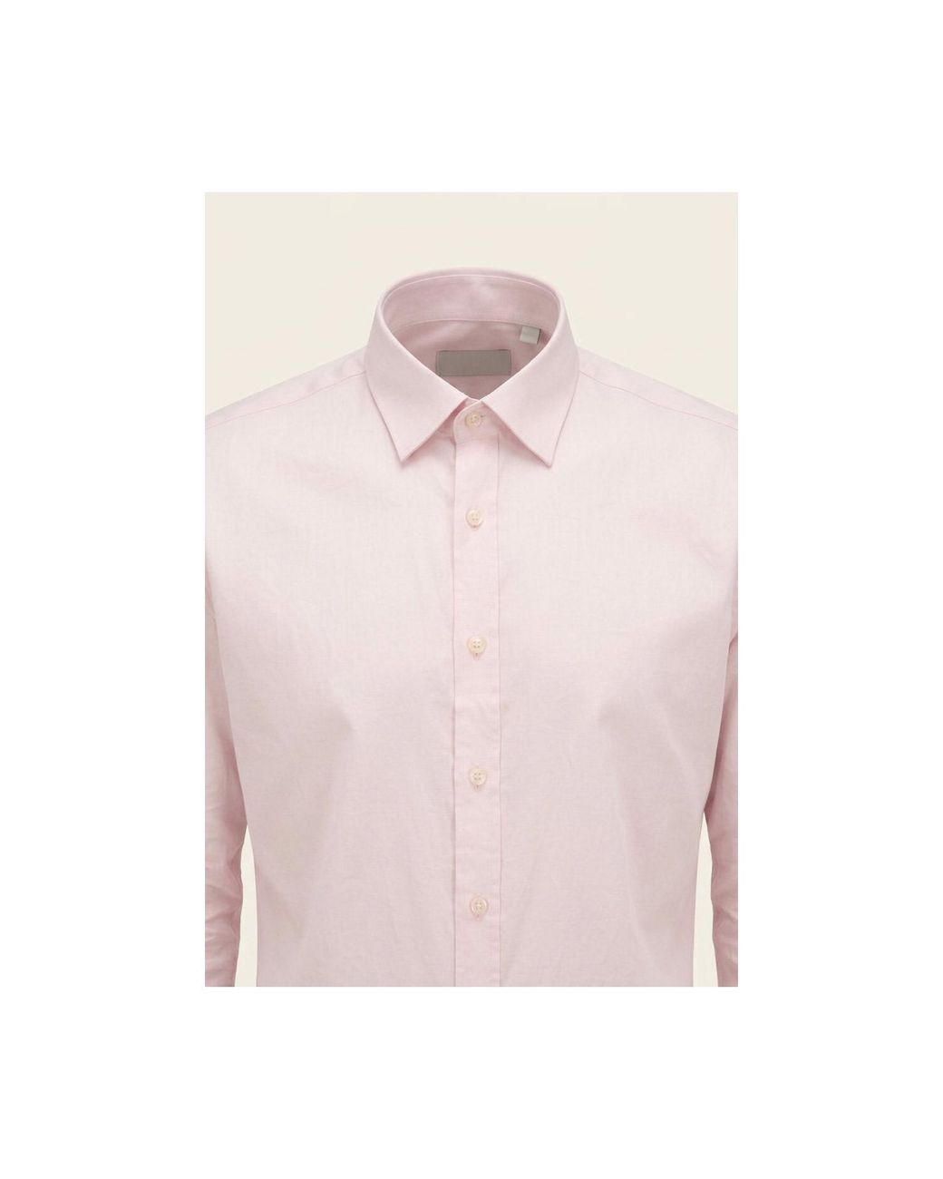 Ron Tomson Pink Pure Cotton Classic Collar Sateen Dress Shirt for men