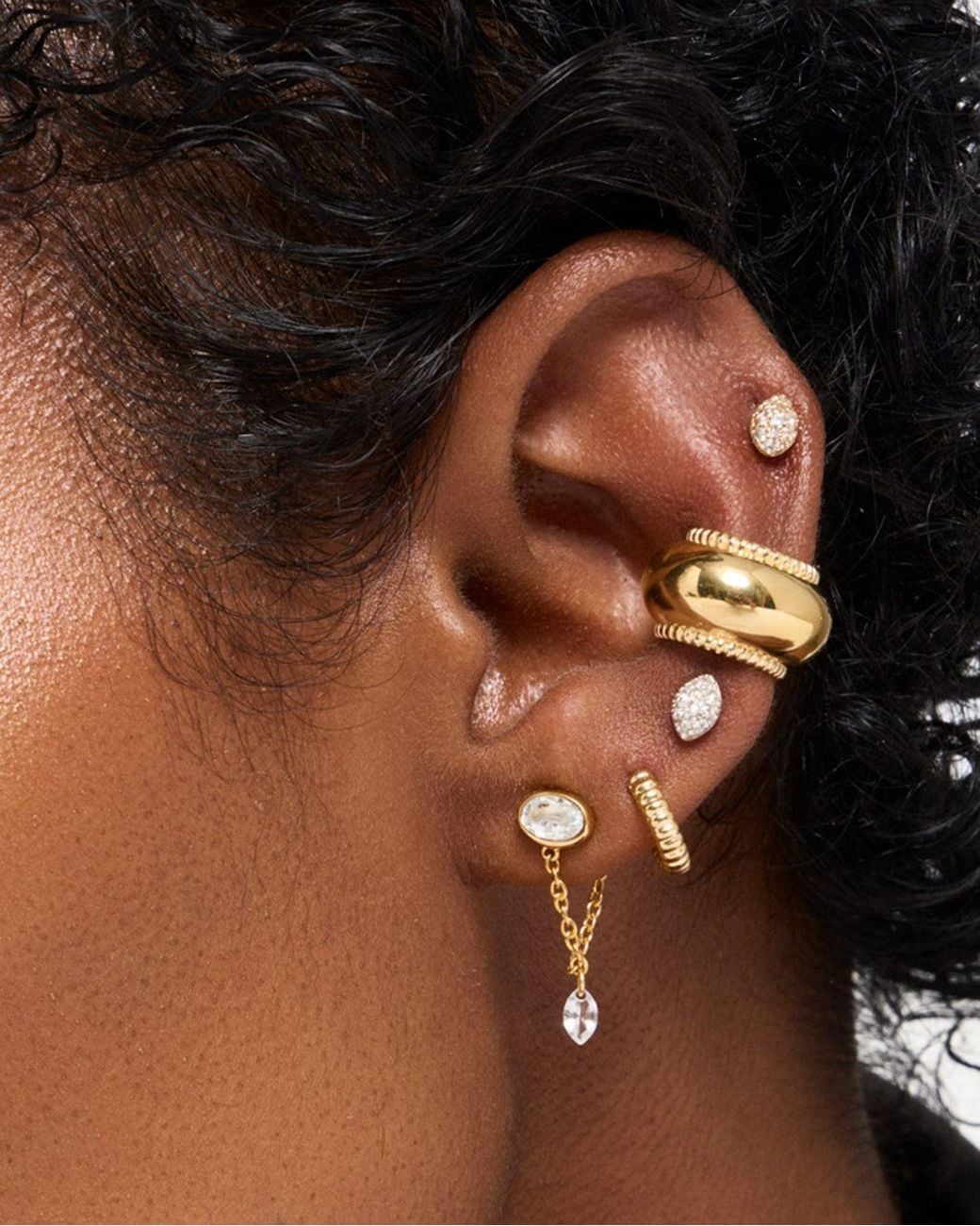 Stone Fruit Blue Juicy Chain Earrings