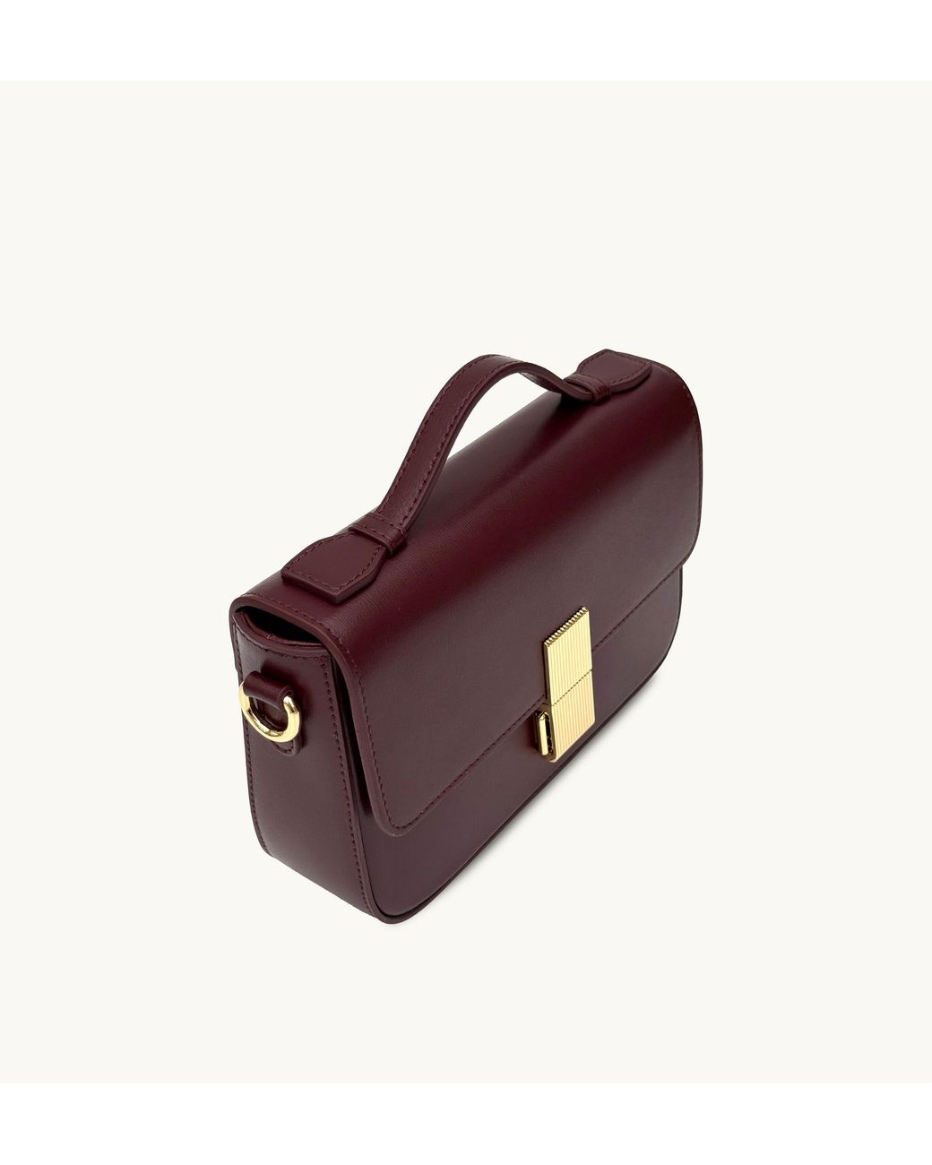 Apatchy London Purple The Flora Burgundy Leather Bag