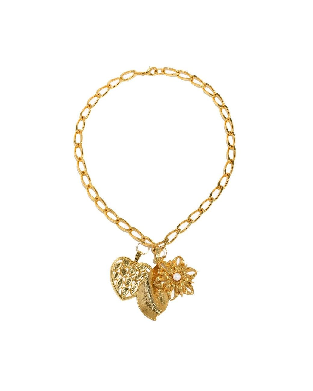 Caramel Vintage Jewellery Metallic Vintage Plated Maisy Necklace
