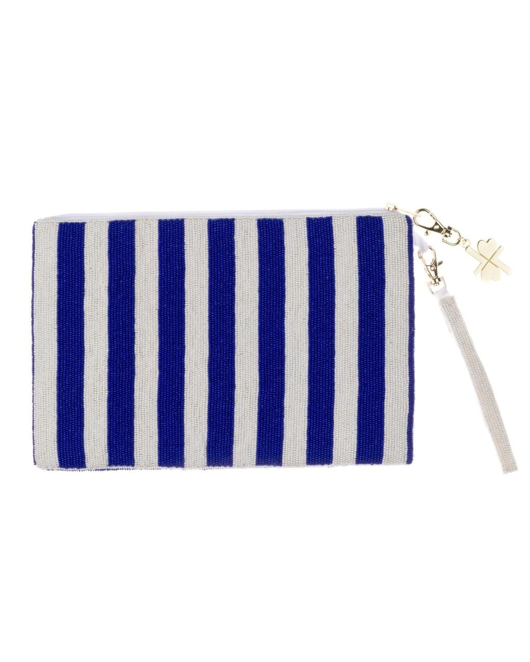 Laines London Blue Santorini Summer Dreams Hand Beaded Clutch