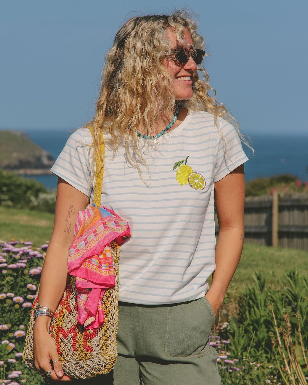 ALOFT White Drift Lemon Tshirt