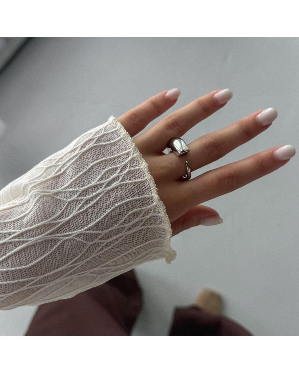 Tami&Tami White Ten Sixty Four Studios Horn Ring