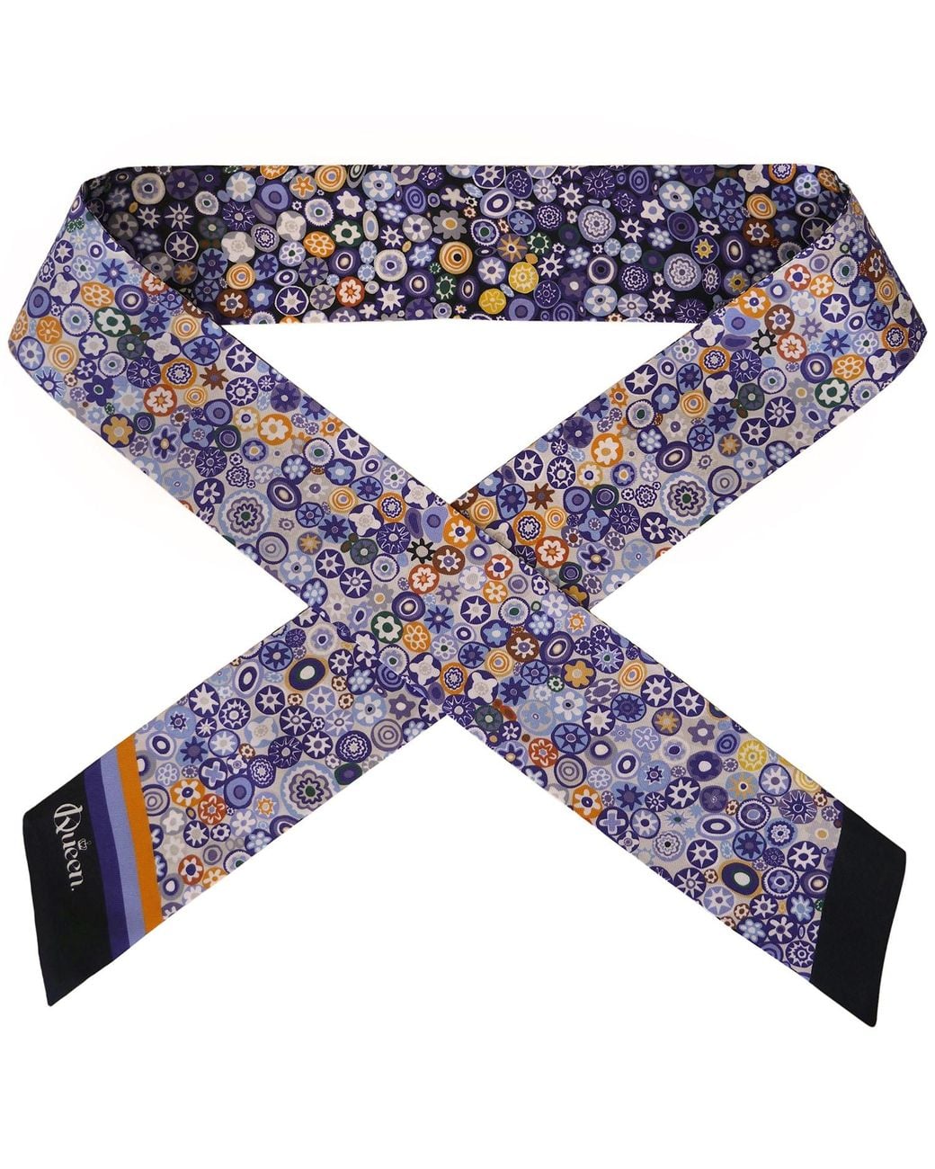 Kueen Blue Silk Scarf