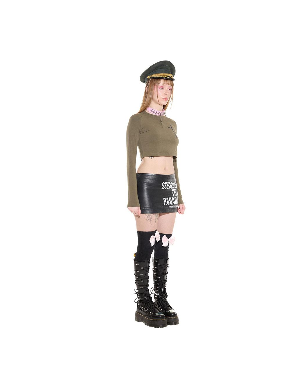 Come on Black Stranger Leather Mini Skirt