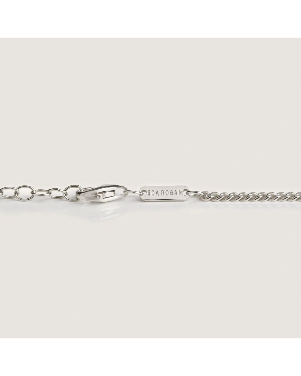 BY EDA DOGAN Metallic Paris Curb Chain Necklace