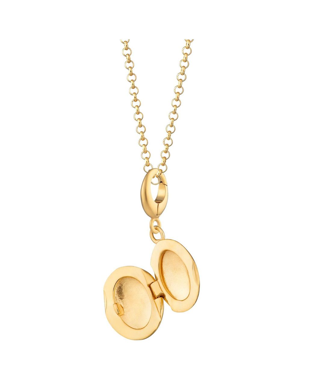 Lily Charmed Metallic Plated Tiny Celestial Locket Necklace