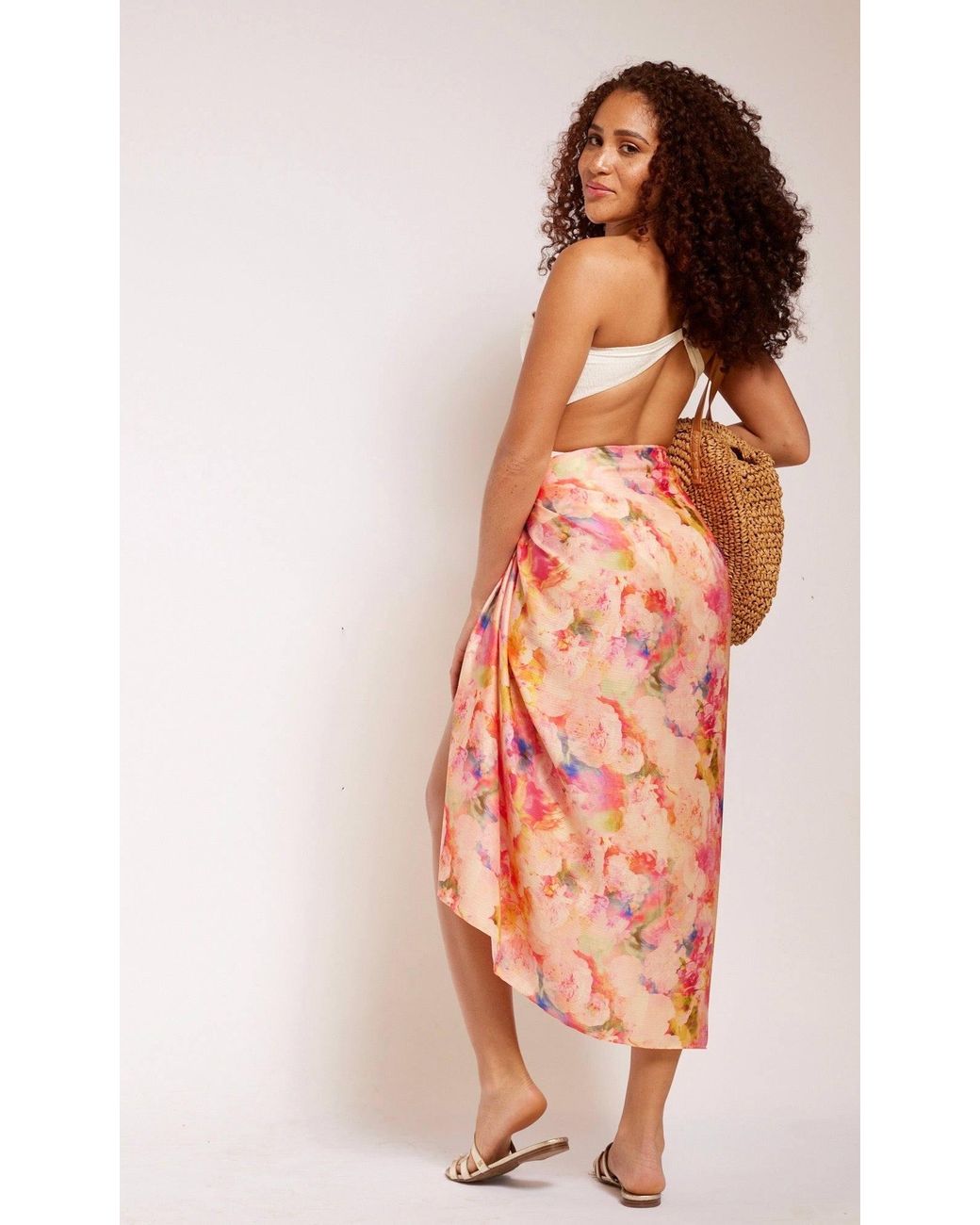Yomisma Pink Signature Wrap Sarong