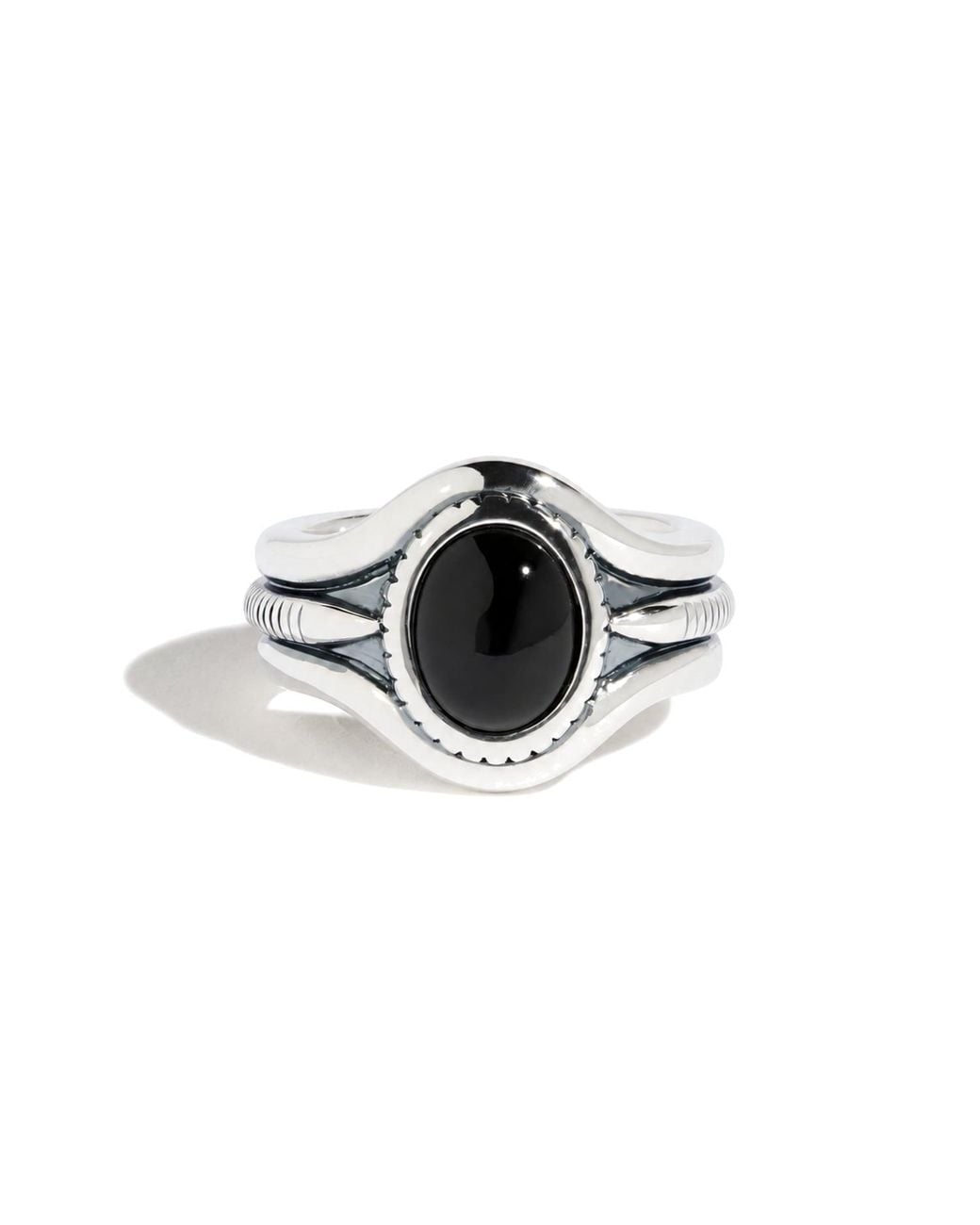 Stone Fruit Black Bolo Signet Ring