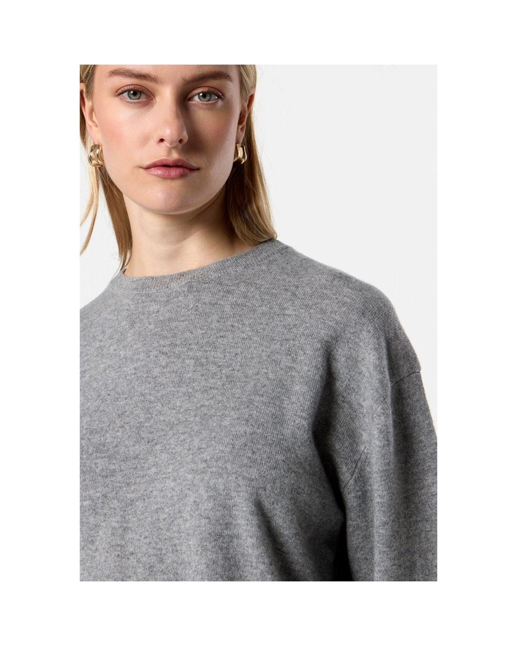 Helen Mcalinden Gray Carly Marl Cashmere Sweater