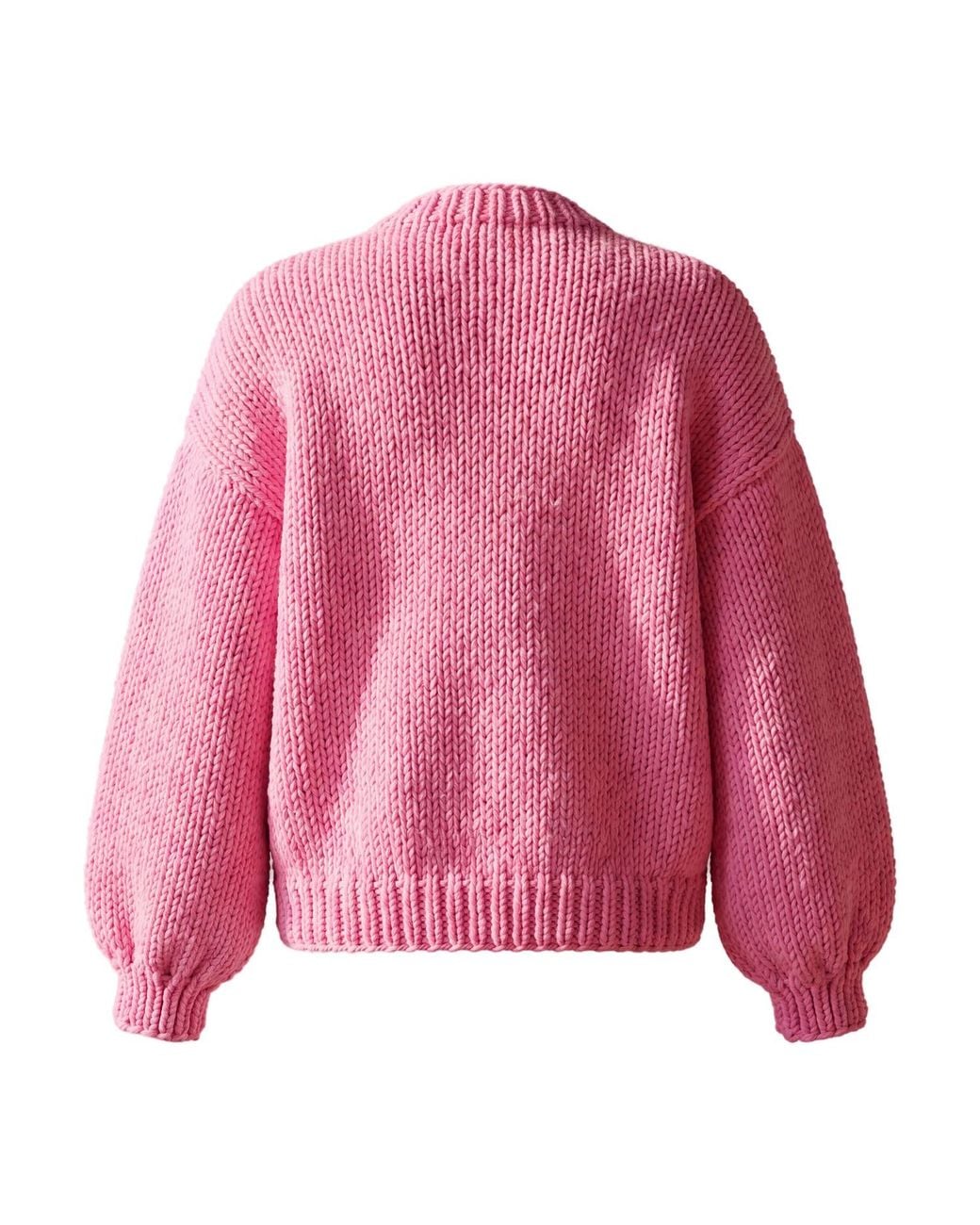 Ana Chic Red Rose Handmade Knitted Cardigan