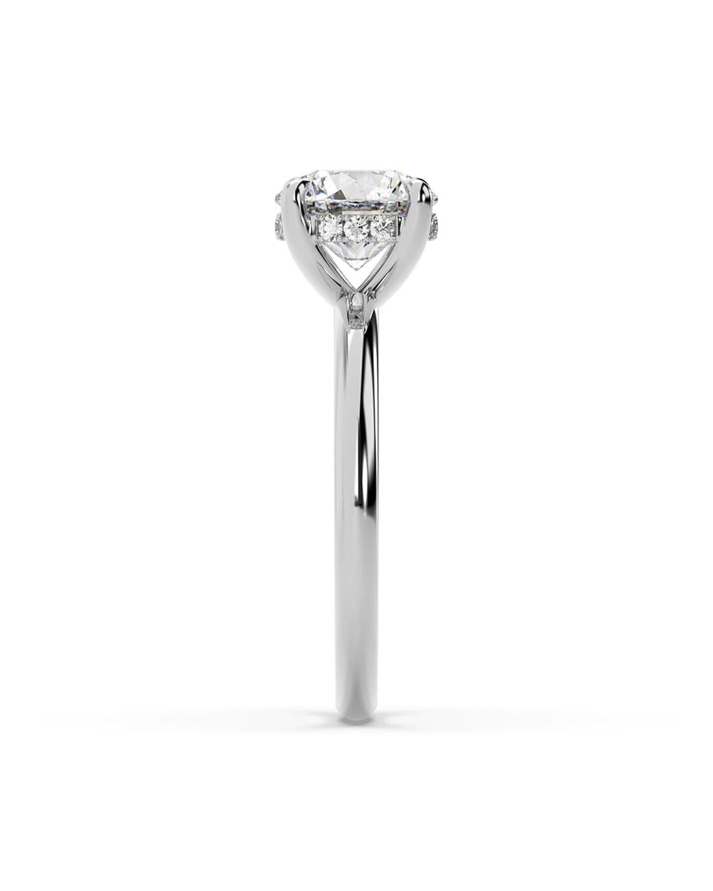 Artisan White Designer Round-Cut Lab Diamond Ring