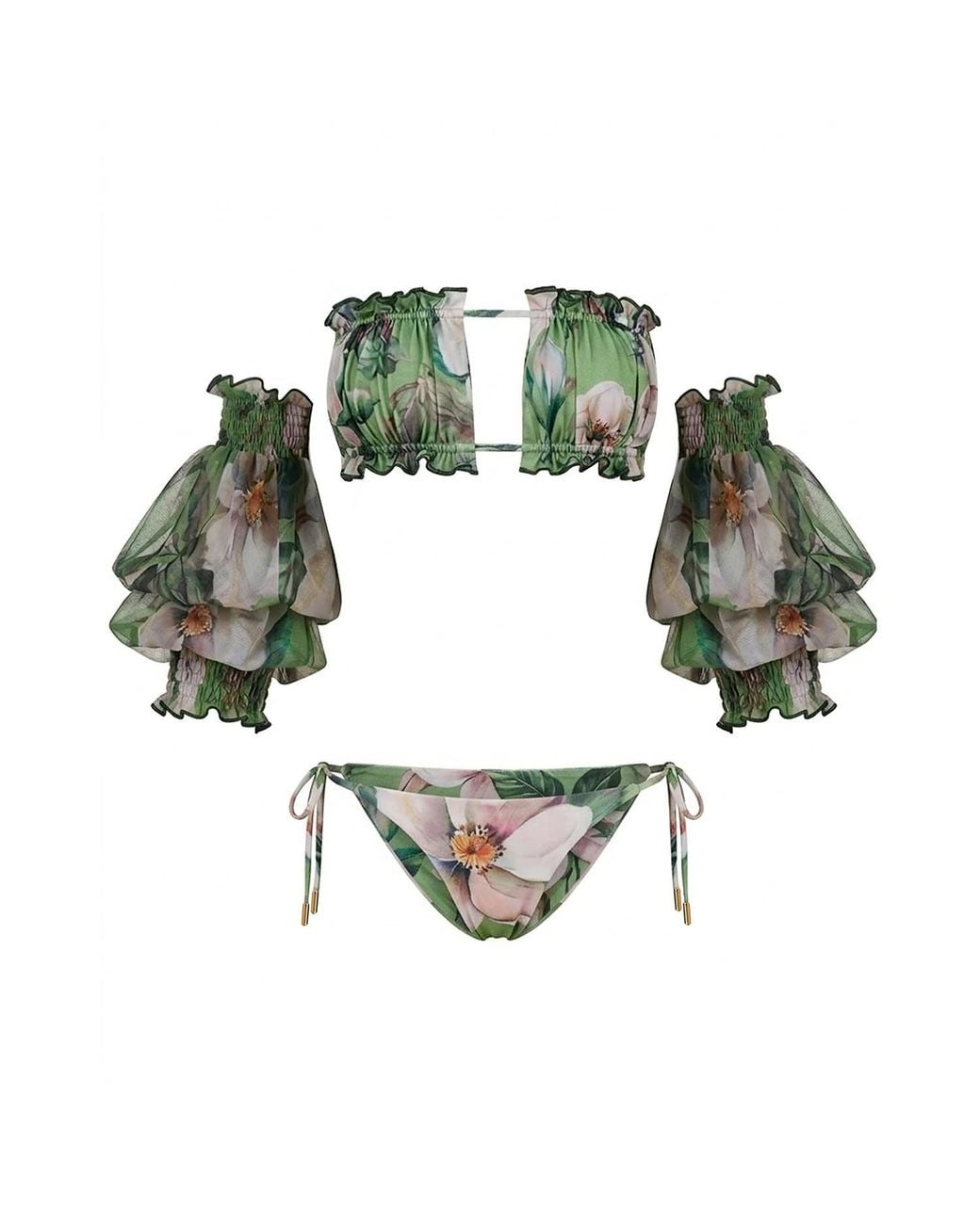 Nur Karaata Green Golden Aura Bikini