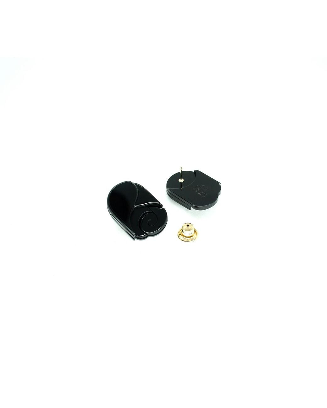 Gissa Bicalho Black Handmade Acrylic Earring Rosebud