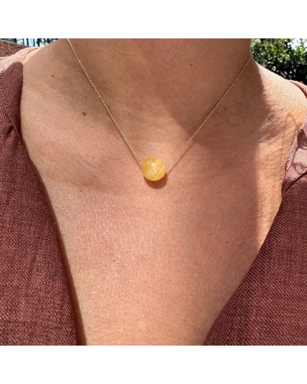 Lexi Jewelry Metallic Golden Glow Calcite Necklace