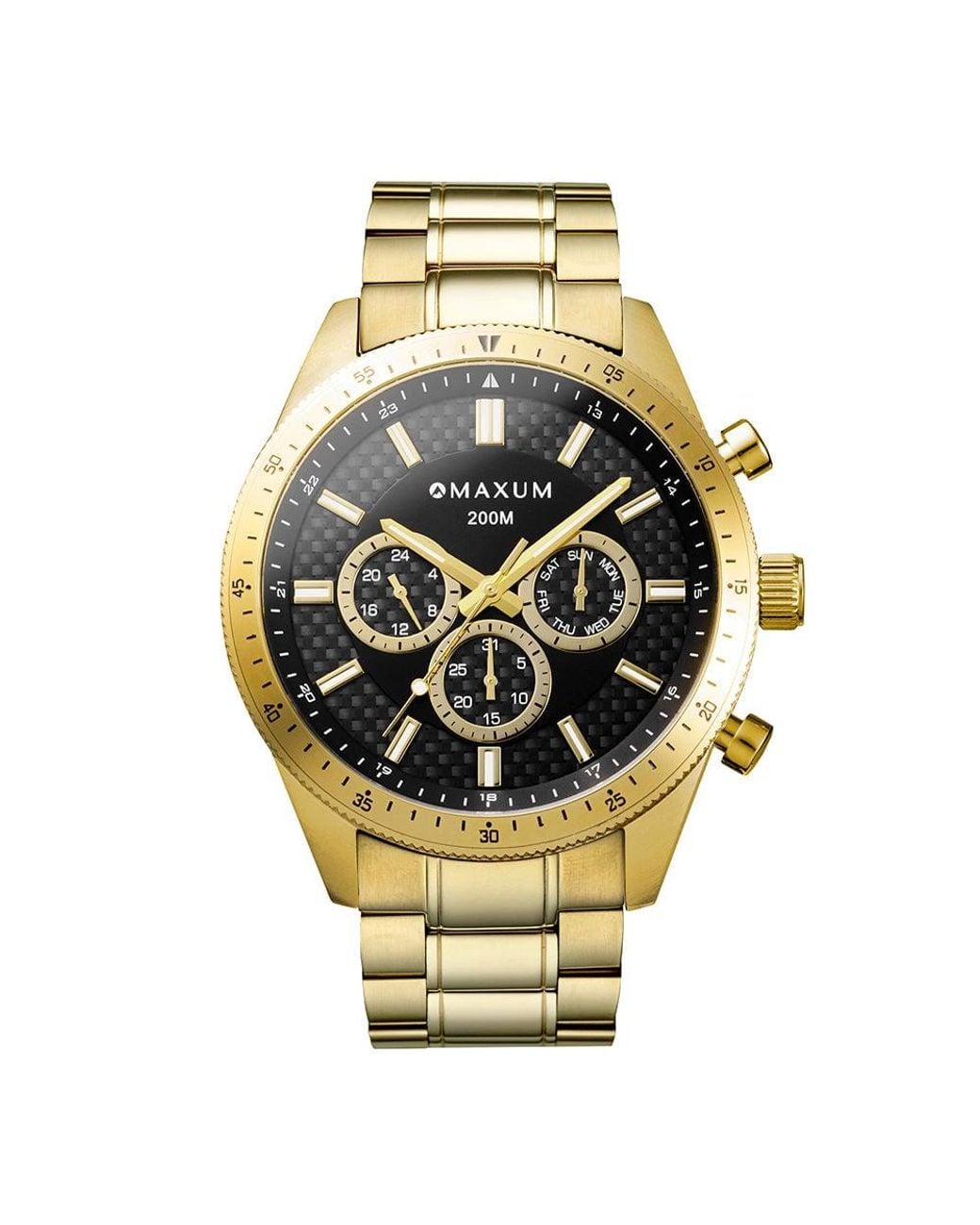 Maxum Metallic Lansdowne Multifunction Watch Set for men