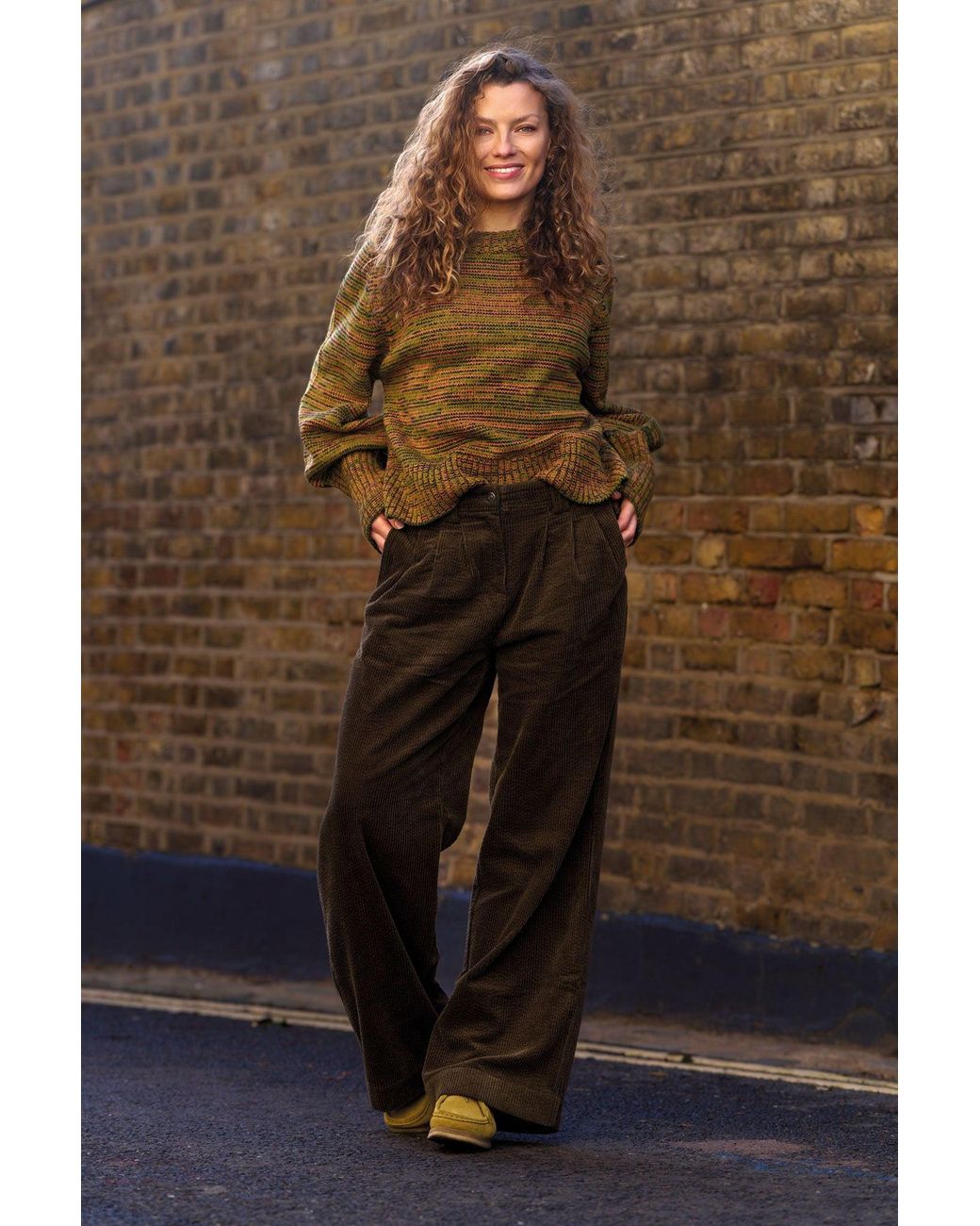 Komodo Brown Lola Organic Cotton Corduroy Trousers
