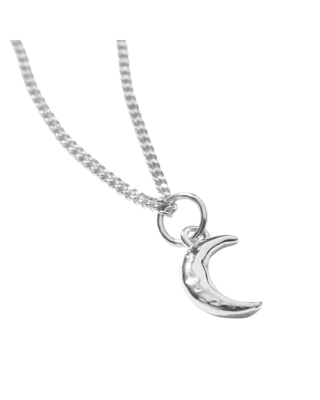 Muru Metallic Tiny Moon Necklace