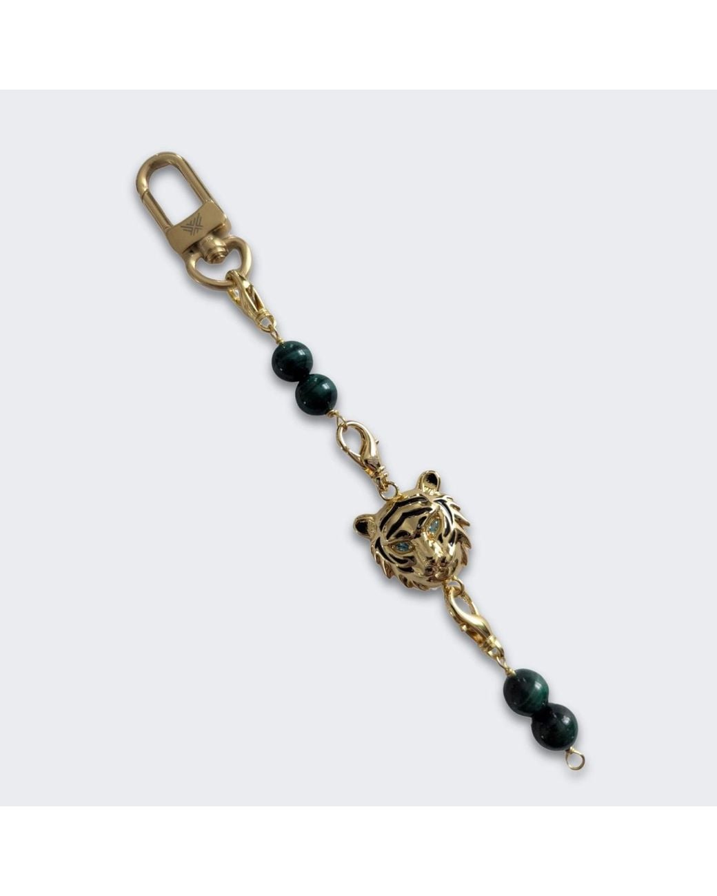 Frenvyrn Blue Tiger Convertible Malachite Bracelet Bag Charm Small for men