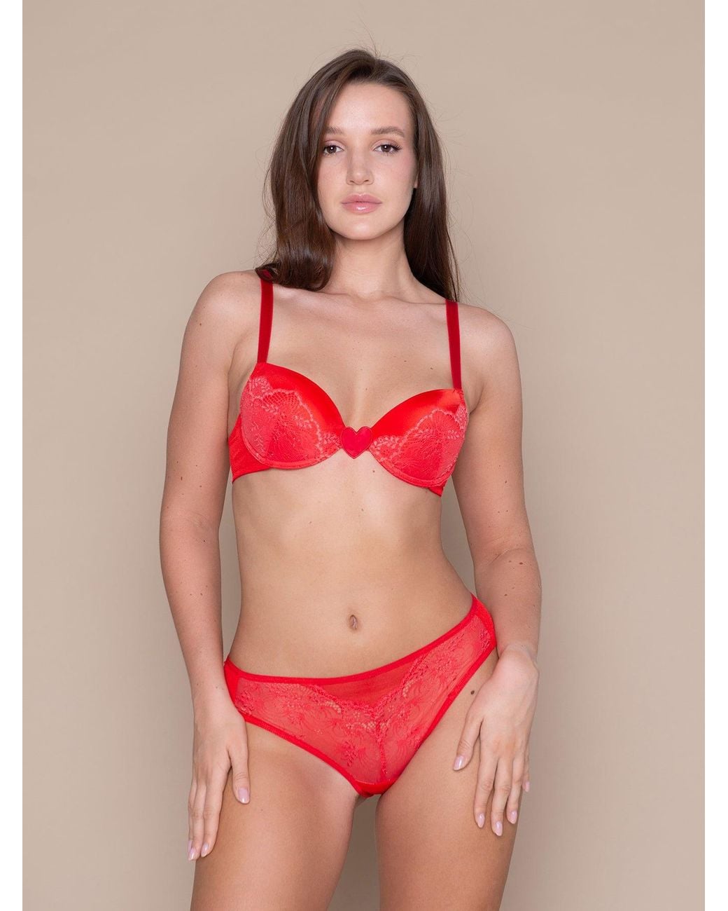 BonBon Lingerie Red Griselda Full Brief