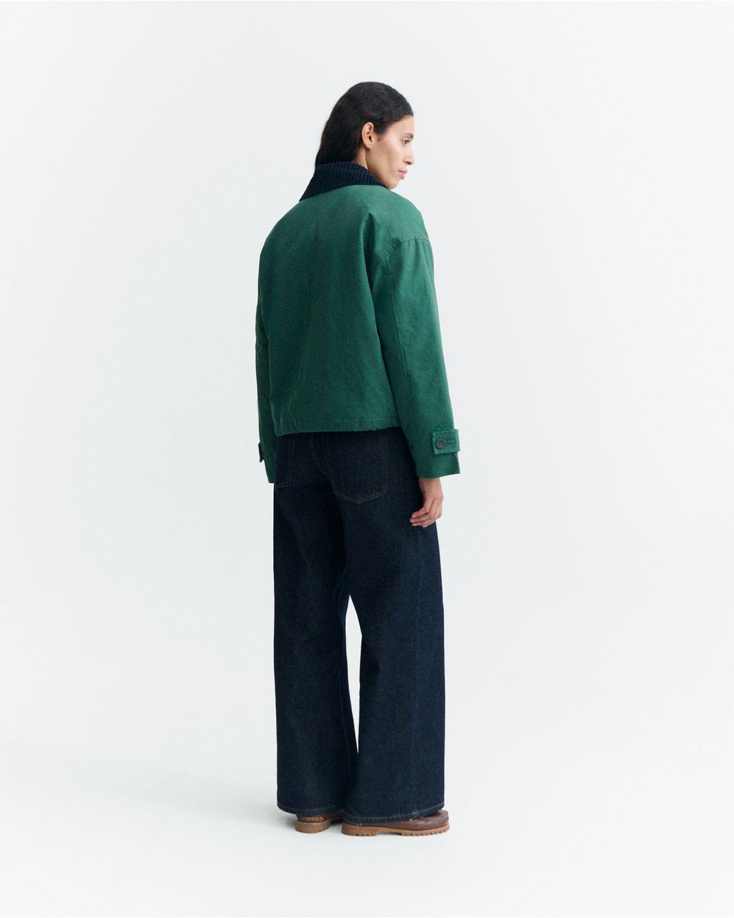 Thinking Mu Green Norma Oversized Quilted Jacket
