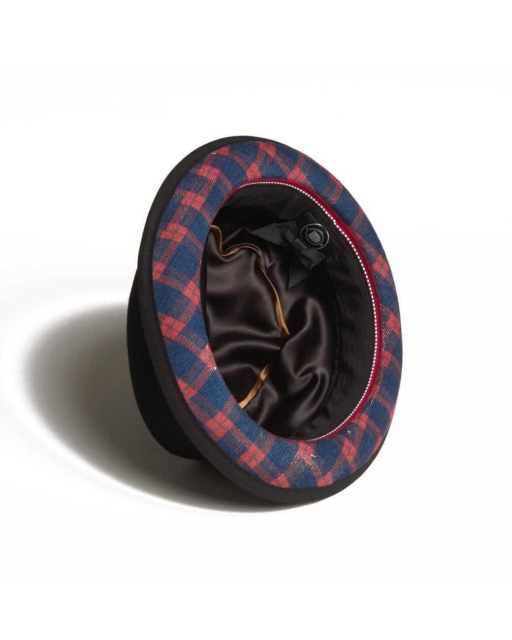 Dasmarca Hats Black Bruno Felt Porkpie Hat With Retro Stripe Appliqué for men