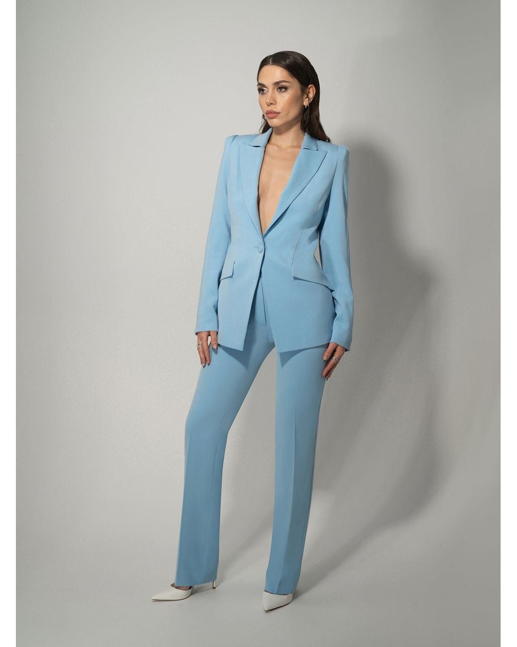 Tia Dorraine Blue Illusion Classic Tailored Suit